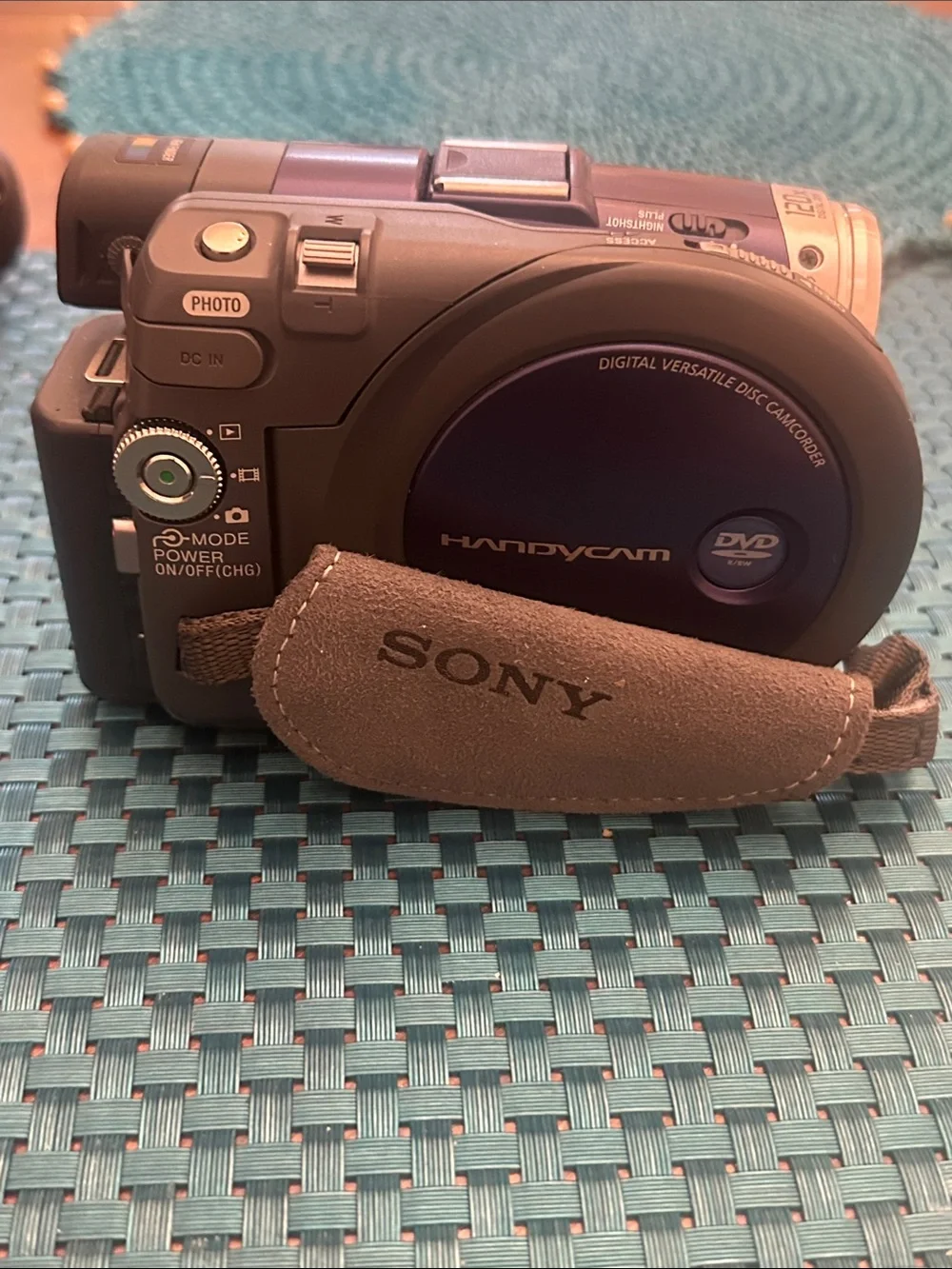 Sony Handycam DVD Camcorder - Navy Blue with Silver Accents